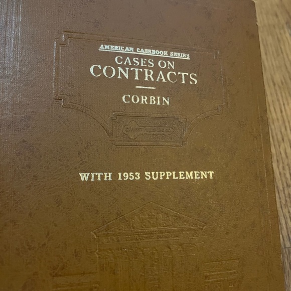 Vintage Cases on Contracts 3rd Edition 1947 Arthur L. Corbin, West Pub. Law book - Picture 2 of 11